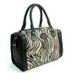 MicMac Handtas leder "Animal" Zebra 02