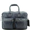 MicMac Handtas A4 craquelé Navy Bleu 15232 -01
