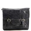 MicMac A4 Schoudertas Craquelé Navy Blue 01
