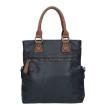 Twinbag Shopper Donker Blauw/Cognac 01