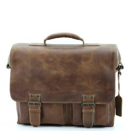 Aunts & Uncles Hunter Vintage Laptoptas 15 inch Finn Tan