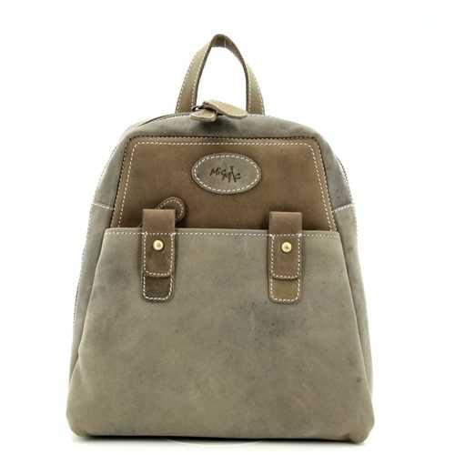 MicMac Rugtas Hunter Combi Grijs/Midden Bruin