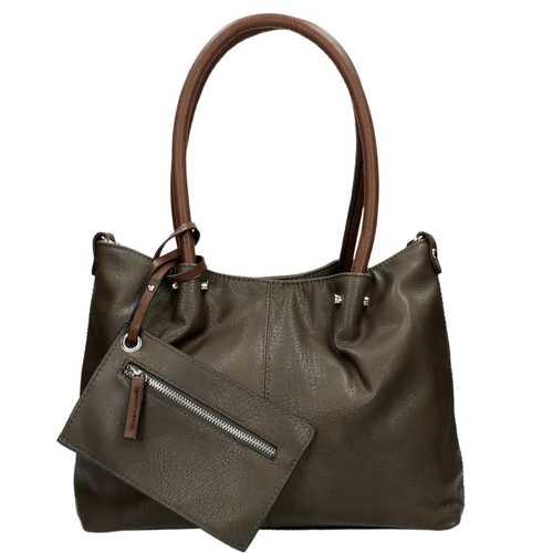 Twinbag Shopper bag in bag Schlamm/Cognac