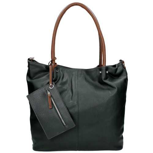 Twinbag Shopper Groot Bag in Bag Asphalt/Cognac