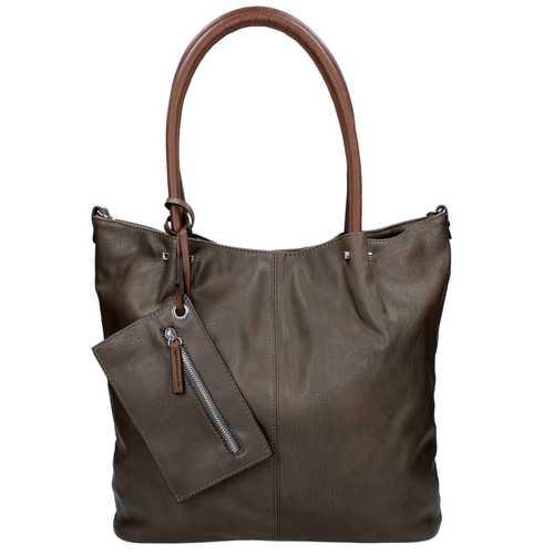 Twinbag Shopper Groot Bag in Bag Schlamm/Cognac