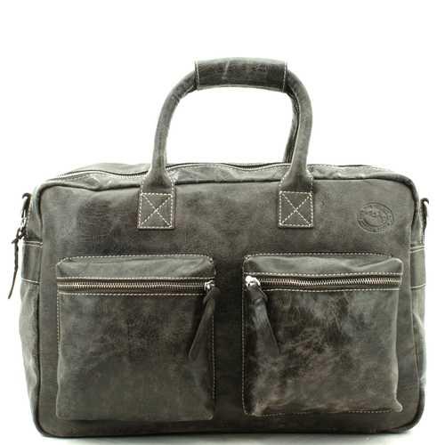 MicMac Westernbag A4 craquelé Brown