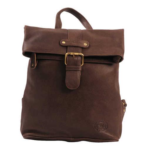Micmac Dames Rugtas Cow Vintage Donker Bruin