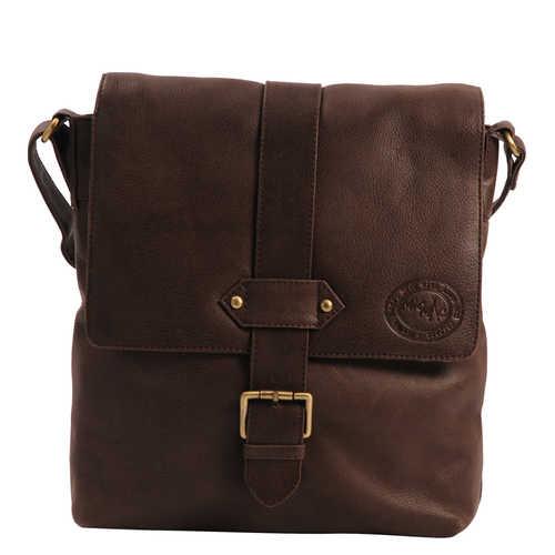 Micmac Schoudertas Cow Vintage Dark Brown