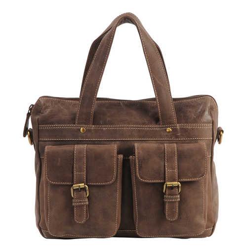 MicMac Laptoptas Dark Brown