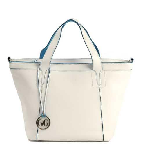 Gio Gini Handtas/Shopper White/Turqoise 