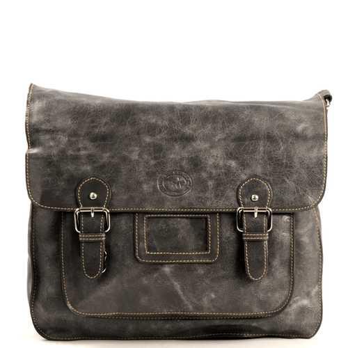 MicMac A4 Schoudertas Craquelé Grey