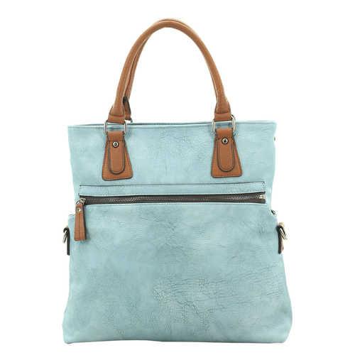 Twinbag Handtas Jeans/Cognac