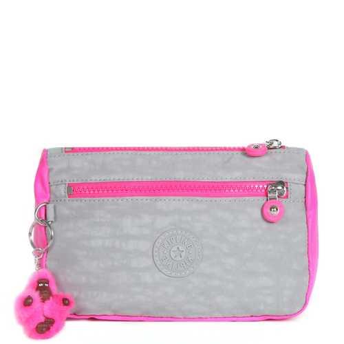 Kipling Large Pouch ' Kari' Grey Pink