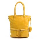 MicMac Handtas hoog model craquelé Oker