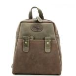MicMac Rugtas Hunter Combi Donker Bruin/Grijs