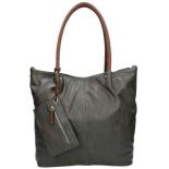 Twinbag Shopper Groot Bag in Bag Grau/Cognac