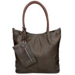 Twinbag Shopper Groot Bag in Bag Schlamm/Cognac