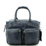 MicMac Westernbag A5 Craquele Navy Bleu