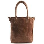 MicMac Shopper Hoog Model Craquelé Dark Tan