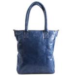 MicMac Shopper Hoog Model Craquelé Cobalt Blue