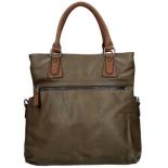 Twinbag Handtas Donker Bruin/Cognac