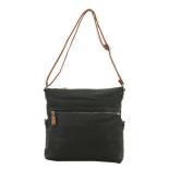 Twinbag Ritstas Zwart/Cognac