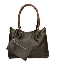 Twinbag Shopper bag in bag Schlamm/Cognac