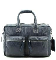 MicMac Westernbag A4 craquelé Navy Bleu