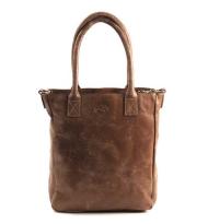MicMac Shopper Hoog Model Craquelé Dark Tan