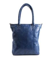 MicMac Shopper Hoog Model Craquelé Cobalt Blue