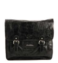 MicMac A4 Schoudertas Craquelé Black
