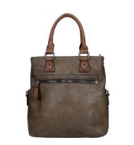Twinbag Shopper Donkerbruin/Cognac
