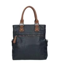 Shopper hm 2bagsin1 517 D.Blauw/Cogn 90005
