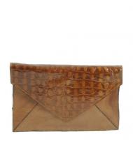 Nova Enveloptas leder/croco N297 Cognac-1